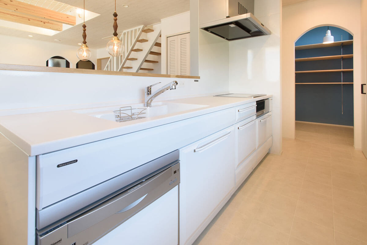 吹抜ネットのある家